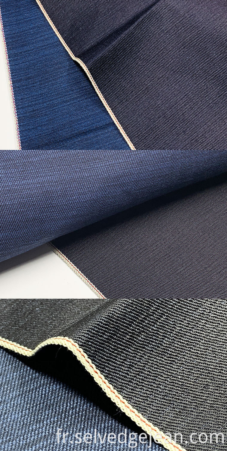 9 oz de haute qualité en denim japonais jeans denim jeans matériau matériau de tissu foncé bule warp indigo waft couleur personnalisée disponible